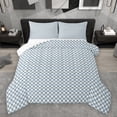 thumbnail image 1 of Homewish Chic Abstract Buffalo Queen Comforter Set, Fashion Checkered Plaid Bedding Sets, Blue Square Rectangle Reversible Bedding Comforter Set, Lightweight Room Decor, 3pcs, 1 of 8