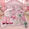 thumbnail image 1 of Homewish Chic Cowgirl Boots Full Size Comforter Sets,Tropical Desert Cactus Bedding Comforter Set,Colorful Stars Pattern Bedding Sets For Girls Kids,Luxury Bedroom Decor Reversible,3-Piece, 1 of 8