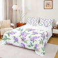 thumbnail image 1 of Homewish Chic Flower Floral Twin Sheet Sets, Cartoon Plant Botanical Twin Fitted Sheet, Simple French Fashion Flat Sheet, Luxury Bedroom Decor, 3pcs, 1 of 7