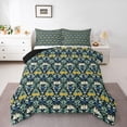thumbnail image 1 of Homewish Chic Flowers 3 Pieces Queen Comforter Set For Kids Teens Adults,Floral Blossoms Leaves Ultra Soft Bedding Sets,Retro Vintage Bedding Comforter Set,Ultra Soft Home Decor,Reversible, 1 of 8