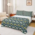 thumbnail image 1 of Homewish Chic Flowers 4 Pieces Queen Sheet Sets For Kids Teens Adults,Floral Blossoms Leaves Ultra Soft Flat Sheet,Retro Vintage Queen Fitted Sheet,Ultra Soft Home Decor, 1 of 7