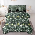 thumbnail image 1 of Homewish Chic Flowers 7-Piece Bedding Comforter Set For Kids Teens Adults,Exotic Style King Bedding Sets,Retro Vintage Ultra Soft Bed Sheets,Ultra Soft Home Decor,Reversible, 1 of 8