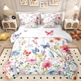 thumbnail image 1 of Homewish Chic Flowers 7-Piece Twin Bedding Set - Spring Garden Butterflies, 1 of 8