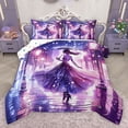 thumbnail image 1 of Homewish Chic Girls Queen Comforter Set,Modern City Road Bedding Sets,Purple Pink Bedding Comforter Set For Princess,Super Cozy Room Decor Reversible,3pcs, 1 of 8