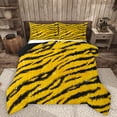 thumbnail image 1 of Homewish Chic Glitter Print Bedding Comforter Set,Safari Tiger Lines Twin Comforter Sets,Black Yellow Bedding Set For Girls Kids,Microfiber Bedroom Decor Reversible,2 Pieces, 1 of 8