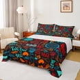 thumbnail image 1 of Homewish Chic Graffiti Artwork Full Size Sheets, Yummy Fast Food Bed Sheets, Teens Kids Boys Girls Sheet Sets, Super Cozy Room Decor, 4 Pieces, 1 of 7