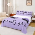 thumbnail image 1 of Homewish Chic Sparking Print Twin Sheet Sets,Kawaii Pretty Girl Twin Fitted Sheet,Purple Black Flat Sheet For Men Women,Microfiber Bedroom Decor,3 Pieces, 1 of 7
