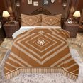 thumbnail image 1 of Homewish Chic Stripes Abstract Bedding Comforter Set, Tribal Bohemian Aztec Twin Comforter Sets, Sandy Brown Triangle Reversible Bedding Set, Super Cozy Room Decor, 2 Pieces, 1 of 8