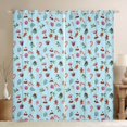 thumbnail image 1 of Homewish Chic Xmas Flower Black Out Curtains,Cute Christmas Gifts Curtains Pack of 2 (42x63 Each),Blue Green Bedroom Curtains For Boy Girl,Super Cozy Room Decor, 1 of 6