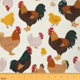thumbnail image 1 of Homewish Chicken Fabric by the Yard 3 Yard,Rustic Framhouse Animal Sewing Fabric,Yellow Brown White Room Decor Fabric by the Yard For Boys Girls,Breathable Home Decor, 1 of 6