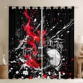 thumbnail image 1 of Homewish Child Guitar Music Blackout Curtains Set of 2 (52x84 Each), Splash Artwork Window Curtains, Cartoon Musical Instruments Curtains and Drapes, Window Curtains Decor, 1 of 6