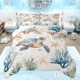 thumbnail image 1 of Homewish Child Sea Turtle Bedding Comforter Set, Kawaii Marine Coral Sealife Twin Comforter Sets, Vintage Cartoon Theme Reversible Bedding Set, Lightweight Room Decor, 2-Piece, 1 of 8