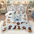 thumbnail image 1 of Homewish Children Kids Cartoon Dogs 2pcs Bedding Comforter Set,Flower Animal Twin Comforter Sets,Kawaii Pet Breathable Bedding Set,Lightweight Room Decor,Reversible, 1 of 8