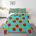 thumbnail image 1 of Homewish Children Teens Cartoon French Fries 2pcs Bedding Comforter Set,Funny Fast Food Twin Comforter Sets,Red Yellow Blue Breathable Bedding Set,Lightweight Room Decor,Reversible, 1 of 8