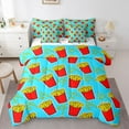 thumbnail image 1 of Homewish Children Teens Cartoon French Fries 7-Piece Bedding Comforter Set,Funny Fast Food King Bedding Sets,Red Yellow Blue Ultra Soft Bed Sheets,Lightweight Room Decor,Reversible, 1 of 8