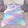 thumbnail image 1 of Homewish Children Teens Girls Ocean Mermaid Bedding Comforter Set 2pcs,Abstract Gradient Twin Comforter Sets Microfiber,Dreamy Princess Breathable Bedding Set,Microfiber Bedroom Decor,Reversible, 1 of 8