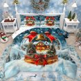 thumbnail image 1 of Homewish Christmas Crystal Ball Full Size Comforter Sets, Western Lodge Cabin Bedding Comforter Set, Teens Kids Boys Girls Reversible Bedding Sets, Microfiber Bedroom Decor, 3-Piece, 1 of 8