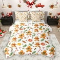 thumbnail image 1 of Homewish Christmas Gingerbread Man 7-Piece Bedding Comforter Set,Xmas Candy Cane King Bedding Sets,Brown Beige Bed Sheets For Boys Kids,Luxury Bedroom Decor Reversible, 1 of 8