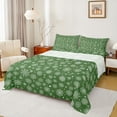 thumbnail image 1 of Homewish Christmas Snowflake 4-Piece Full Size Sheets for Female Men,Xmas Festival Bed Sheets,Green White Lightweight Sheet Sets,Lightweight Room Decor, 1 of 7