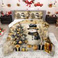 thumbnail image 1 of Homewish Christmas Snowman Child Full Size Comforter Sets, Dreamy Gold Xmas Tree Bedding Comforter Set, Happy New Year Reversible Bedding Sets, Super Cozy Room Decor, 3-Piece, 1 of 8