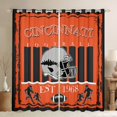 thumbnail image 1 of Homewish Cincinnati City Silhouette Curtains Pack of 2 (42x84 Each),Rugby Sport Theme Curtains Blackout,Orange Brown Gray Bedroom Curtains For Boys Kids,Microfiber Bedroom Decor, 1 of 6