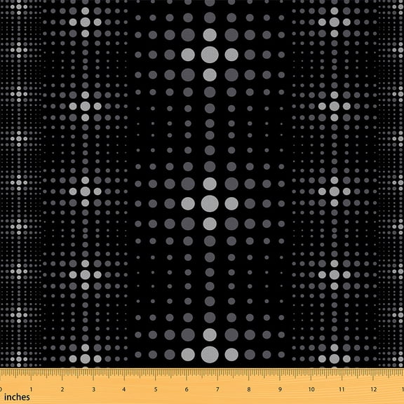 Homewish Circle Fabric by the Yard 3 Yard,Modern Geometric Sewing Fabric,Neon Silver Room Decor Fabric by the Yard For Boys Kids,Super Cozy Room Decor