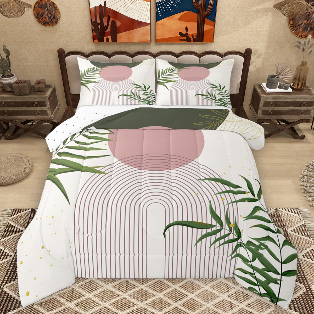 Homewish Circular Lines Pattern Full Size Comforter Sets,Abstract ...
