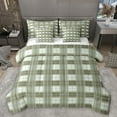 thumbnail image 1 of Homewish Classic Buffalo Plaid 7pcs Bedding Comforter Set,Checkered Geometric Queen Bedding Sets,Green Grid Print Queen Sheet Sets For Girls Boys,Super Cozy Room Decor Reversible, 1 of 8