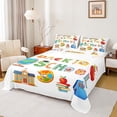 thumbnail image 1 of Homewish Colorful 26 Alphabet Twin Sheet Sets,Back To School Twin Fitted Sheet,Teens Edoicational Flat Sheet For Girls Boys,Super Cozy Room Decor,3 Pieces, 1 of 7