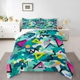 thumbnail image 1 of Homewish Colorful Bohemian Memphis 2pcs Bedding Comforter Set For Adults Female Men,Abstract Geometric Twin Comforter Sets,Vintage Aesthetic Breathable Bedding Set,Ultra Soft Home Decor, 1 of 8