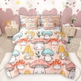 thumbnail image 1 of Homewish Colorful Cartoon Mushroom 7-Piece Twin Bedding Sets,Tropical Botanical Plant Bedding Comforter Set,Pink Blue Orange Sheet Sets For Girls Teens,Ultra Soft Home Decor Reversible, 1 of 8