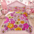 thumbnail image 1 of Homewish Colorful Flower Dasiy Bedding Comforter Set,Kawaii Floral Twin Comforter Sets,Pink Yellow Bedding Set For Girls Teens,Ultra Soft Home Decor Reversible,2pcs, 1 of 8