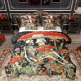 thumbnail image 1 of Homewish Colorful Flower Mushroom 7-Piece Twin Bedding Sets,Gothic Skull Bedding Comforter Set,Country Floral Sheet Sets For Boys Kids,Microfiber Bedroom Decor Reversible, 1 of 8