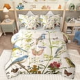 thumbnail image 1 of Homewish Colorful Rustic Birds 7 Pieces Bedding Comforter Set,Country Floral Full Bedding Set,Beige Green Fitted Sheet Flat Sheet For Men Women,Ultra Soft Home Decor Reversible, 1 of 8