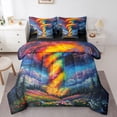 thumbnail image 1 of Homewish Colorful Tornado Twin Bedding Sets 7-Piece for Boys Girls,Gradient Starry Sky Bedding Comforter Set Microfiber,Chic Flowers Jungle Breathable Sheet Sets,Luxury Bedroom Decor,Reversible, 1 of 8
