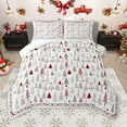 thumbnail image 1 of Homewish Colorful Xmas Tree Bedding Comforter Set,Merry Christmas Twin Comforter Sets,Gray White Red Bedding Set For Girls Kids,Super Cozy Room Decor,2 Pieces, 1 of 9
