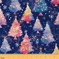 thumbnail image 1 of Homewish Colorful Xmas Tree Fabric by the Yard 3 Yard,Watercolor Graffiti Sewing Fabric,Purple Orange Pink Room Decor Fabric by the Yard For Girls Kids,Super Cozy Room Decor, 1 of 6