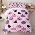 thumbnail image 1 of Homewish Coquette Pumpkin Ghost Twin Quilt Set for Teens, Cute Halloween Polka Dot Twin Coverlet Set, 2pcs, 1 of 7