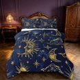 thumbnail image 1 of Homewish Cosmos Sun Moon Queen Comforter Set, Galaxy Star Cloud Comforter Sets Queen, Navy Blue Reversible 3 Pieces, 1 Comforter and 2 Pillowcases, 1 of 6