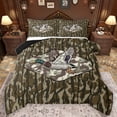 thumbnail image 1 of Homewish Country Camo Pattern Bedding Comforter Set,Mallard Duck Twin Comforter Sets,Green Camouflage Bedding Set For Girls Kids,Super Cozy Room Decor Reversible,2-Piece, 1 of 8