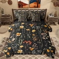 thumbnail image 1 of Homewish Country Floral 7-Piece Twin Bedding Sets,Rustic Plant Bedding Comforter Set,Yellow Black Sheet Sets For Girls Kids,Breathable Home Decor Reversible, 1 of 8