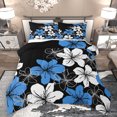 thumbnail image 1 of Homewish Country Floral Bedding Comforter Set,Ustic Flower Twin Comforter Sets,Blue White Black Bedding Set For Men Women,Breathable Home Decor Reversible,2-Piece, 1 of 8