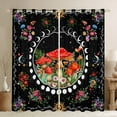 thumbnail image 1 of Homewish Country Floral Mushroom Black Out Curtains,Colorful Rustic Floral Curtains Pack of 2 (42x63 Each),Boho Bohemain Style Bedroom Curtains For Girl Teens,Microfiber Bedroom Decor, 1 of 6