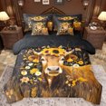 thumbnail image 1 of Homewish Country Floral Sunflower 7pcs Bedding Comforter Set,Highland Cattle Queen Bedding Sets,Rustic Farmhouse Cabin Queen Sheet Sets For Kids,Breathable Home Decor Reversible, 1 of 8