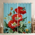 thumbnail image 1 of Homewish Country Flower Floral Black Out Curtains,Rustic Spring Garden Curtains Pack of 2 (42x63 Each),Red Blue Green Bedroom Curtains For Men Women,Ultra Soft Home Decor, 1 of 6