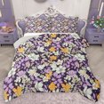 thumbnail image 1 of Homewish Countryside Flower Bedding Comforter Set,Rustic Botanical Floral Twin Comforter Sets,Purple Orange Beige Bedding Set For Girls Teens,Ultra Soft Home Decor Reversible,2 Pieces, 1 of 8