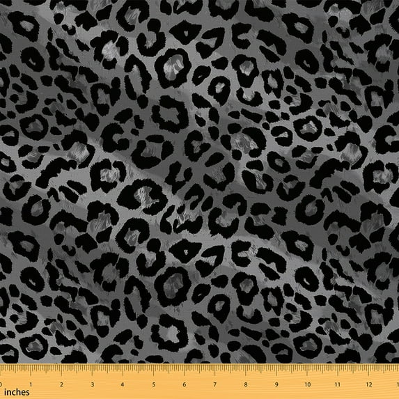 Homewish Couple Anniversary Fabric by the Yard 1 Yard, Fashion Leopard Print Room Decor Fabric by the Yard, Romantic Cheetah Animal Sewing Fabric, Luxury Bedroom Decor