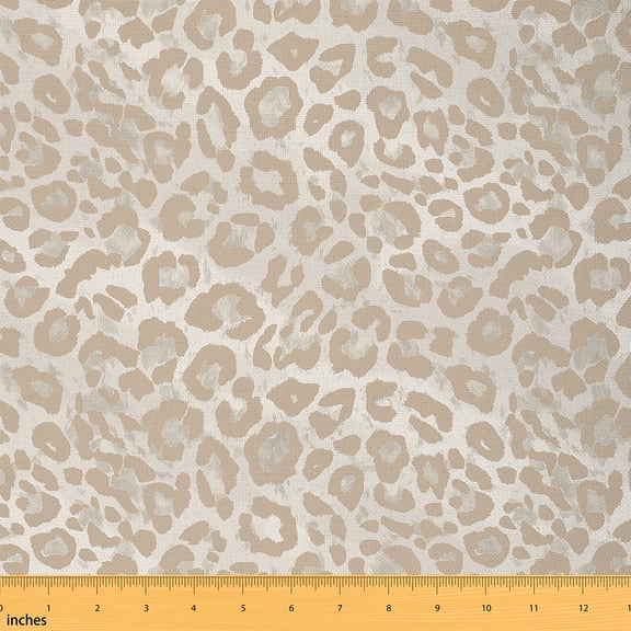 Homewish Couple Anniversary Fabric by the Yard 1 Yard, Fashion Leopard Print Room Decor Fabric by the Yard, Romantic Cheetah Animal Sewing Fabric, Microfiber Bedroom Decor