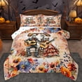 thumbnail image 1 of Homewish Couple Romantic Skeleton Bedding Comforter Set, Rustic Groovy Floral Twin Comforter Sets, Valentines Day Reversible Bedding Set, Breathable Home Decor, 2-Piece, 1 of 8