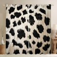 thumbnail image 1 of Homewish Cow Hide Black Out Curtains,Rustic Western Curtains Pack of 2 (42x63 Each),Black Beige Bedroom Curtains For Teens,Breathable Home Decor, 1 of 6